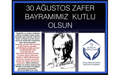 30 Ağustos Zafer Bayramımız Kutlu Olsun.